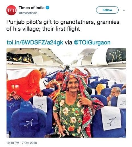 Pilot Takes Elderly On Their First Flight