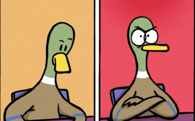 Relatable Duck On Artwork