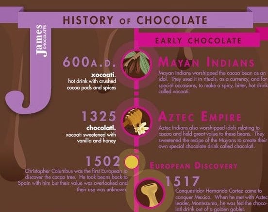 Sweet Infographic On The History Of Chocolate