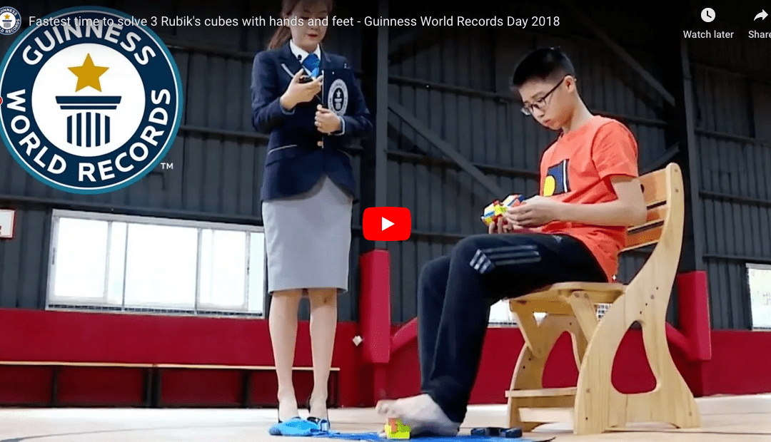 Solving Rubiks Cube With Feet And Hands