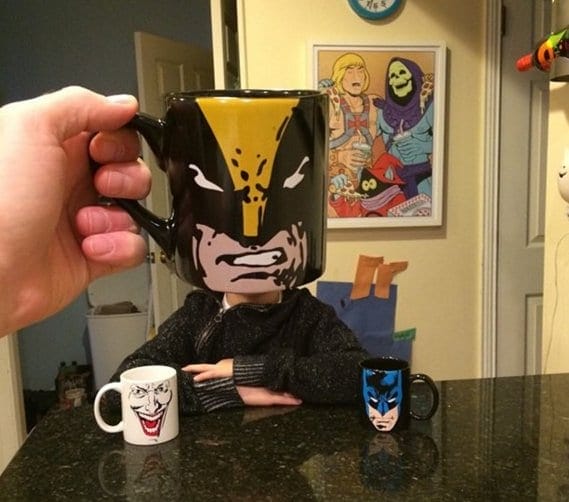 Dad Turns His Kids Into Heroes Using Coffee Mugs