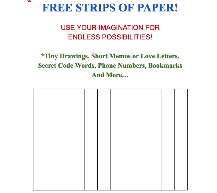 Free Strips Of Paper Flyer