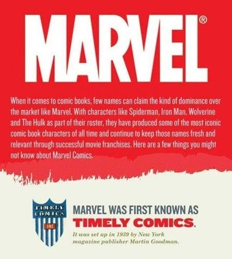 The History of Marvel