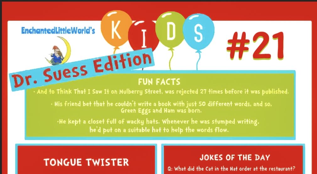 Kids News #21 – Dr. Seuss Special Edition