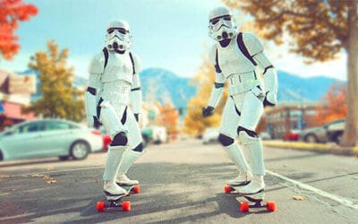 Skateboarding Stormtroopers