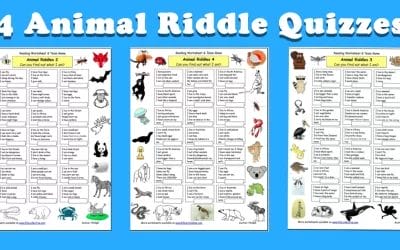 Free Printable: 4 Animal Riddle Quizzes 🦁