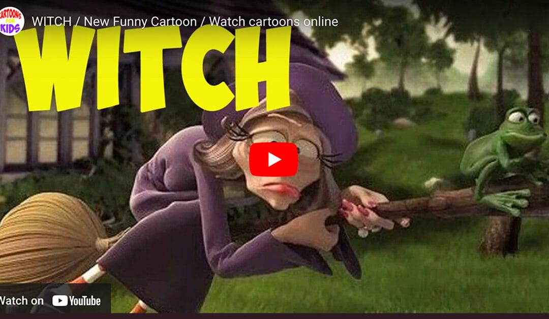Funny Halloween Witch Cartoon