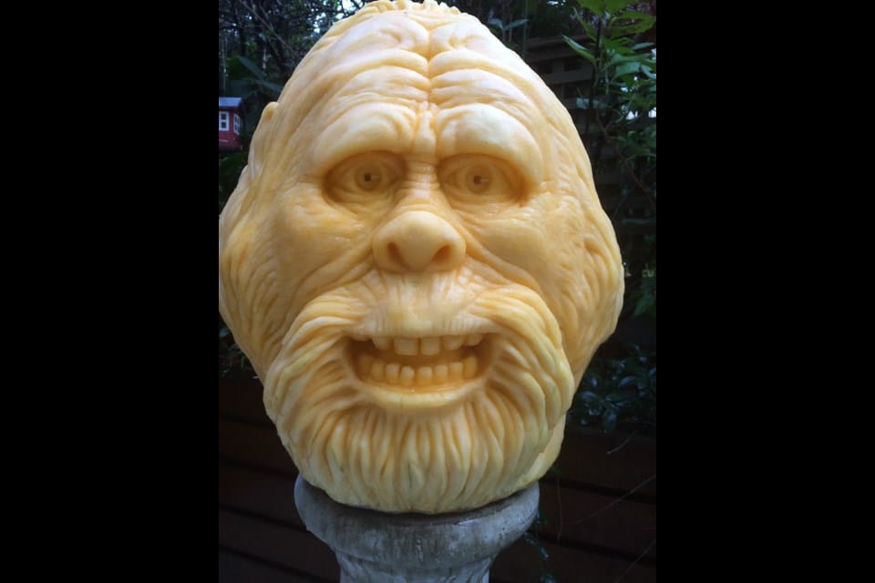 Harry Henderson pumpkin sculture.