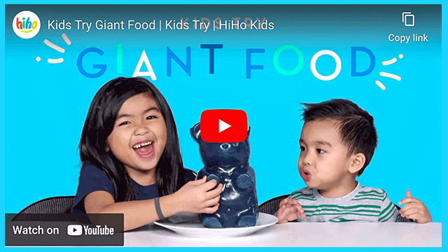 Kids Try Giant-Sized Foods