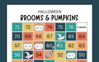 Free Printable: Halloween Math Game 🧙‍♀️