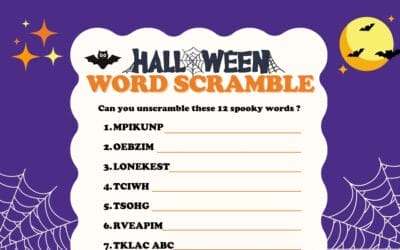 Free Printable: Halloween Word Scramble 👻