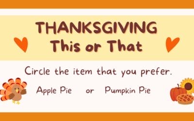 Free Printable: Thanksgiving This or That