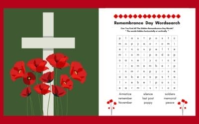 Free Printable: Remembrance Day Wordsearch