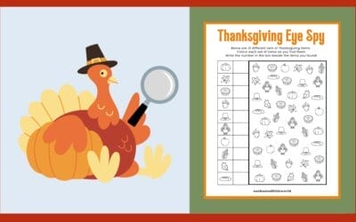 Free Printable: Thanksgiving Eye Spy