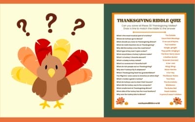 Free Printable: Thanksgiving Riddle Quiz