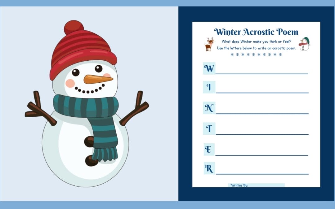 Free Printable: Winter Acrostic Poem