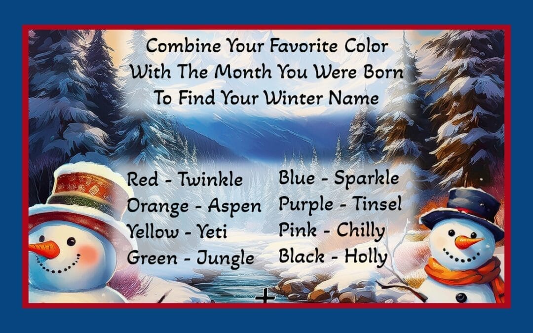 Free Printable: Winter Name Generator