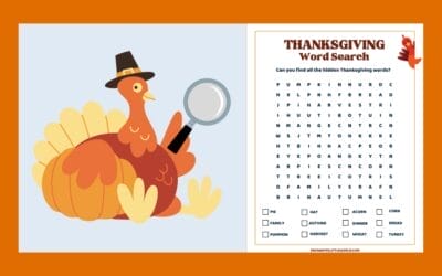 Free Printable: Thanksgiving Word Search